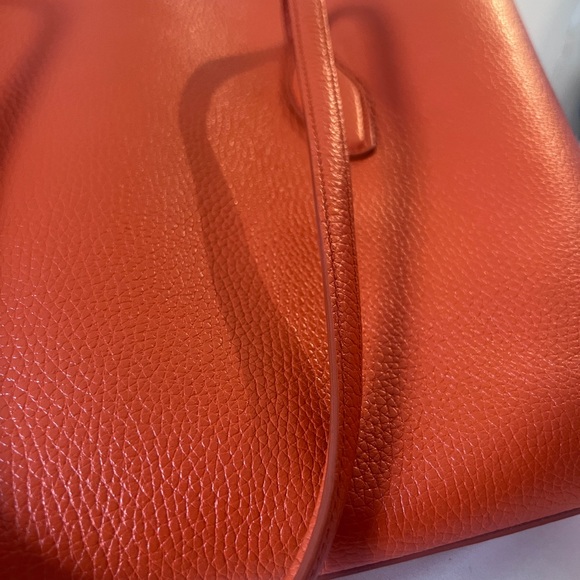 Tod's Vibrant Orange Leather Tote - Picture 8 of 9